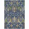 Homeroots 10' X 14' Navy Blue Green And Brown Floral Washable Indoor Outdoor Area Rug 605294 - alternate 3