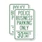 Signmission Police Business Parking Only 30 Minute Limit, 12'' X 18'' 2 Signs, Heavy Gauge Aluminum, 2PK A-1218-2PACK-23278 - alternate 1
