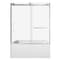 Kingston Brass 60" Acrylic Alcove Right-Hand Drain Tub with Left Sliding Tub Door, White/Brushed Nickel KVTAM6032R218 - alternate 1
