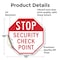 Signmission Stop Security Check Point, 10 Inch X 10 Inch, Vinyl Decal OC-D-10-230 - alternate 2