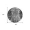 Homeroots 8' Gray Charcoal And Silver Round Abstract Washable Indoor Outdoor Area Rug 582922 - alternate 3