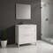 Homeroots 32" White Wood Freestanding Bathroom Vanity With White Sink And Two Drawers 627398 - alternate 2