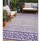 Homeroots 5' X 8' Purple Lavender And Ivory Geometric Washable Indoor Outdoor Area Rug 613868 - alternate 1
