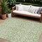 Homeroots 9' X 12' Green And Ivory Damask Washable Indoor Outdoor Area Rug 595143 - alternate 1