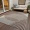 Homeroots 9' X 12' Brown And Beige Geometric Washable Indoor Outdoor Area Rug 597611 - alternate 3