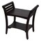 Homeroots Contemporary Teak Shower Bench With Handles In Dark Brown 376671 - alternate 3