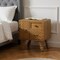 Homeroots 19in Sepia Solid Wood Console Accent Cabinet With Single Door And Two Drawers 712211 - alternate 3