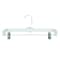 Nahanco 14in Clear Heavy Weight Plastic Skirt/Pant Hanger w/Long Hook and Chrome Clips, 100PK 600RCLH - alternate 1