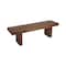 Homeroots Modern Chunky Solid Wood Bench 389202 - alternate 1