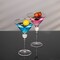 Dinewares 2 Piece Premium Clear Stem Crystal Martini Glasses with Silver Rim and Diamond-like QI004760.SI.2 - alternate 2