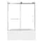Kingston Brass 60" Acrylic Alcove Left-Hand Drain Tub with Right Sliding Tub Door, White/Brushed Nickel KVTAP603222L8 - alternate 1