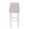 Homeroots 31" Gray And White Faux Leather And Solid Wood Bar Height Swivel Bar Chair 550090 - alternate 2