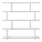 Homeroots White Wood Five Tier Bookcase 517714 - alternate 3