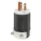 Leviton Straight Blade Plug, 15 A, Black; White 5266E - alternate 1
