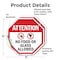 Signmission Attention No Food or Glass Allowed, 4 inch X 4 inch, Vinyl Decal, 2PK OC-D-2PACK-4-19 - alternate 2