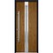 Vdomdoors Steel Door Deux 1744 Natural Oak Stainless Inserts Single Modern Painted 36x80 DEUX1744EXD-OAKW-W36xH80-RH-O - alternate 1