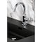 Kingston Brass One-Handle 1-Hole Bathroom Faucet with Knurled Handle, Deck Plate, and Push Pop-Up Drain KSD2211RKZ - alternate 2