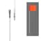Safetywhips Warning Whip Heavy Duty Whip with Flag, White Whip, Orange Flag, 96 Length SW08QD-M - alternate 3