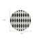 Homeroots 8' Black Round Geometric Washable Indoor Outdoor Area Rug 577015 - alternate 3