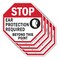 Signmission Stop Ear Protection Required Beyond, 10 inch X 10 inch, Aluminum Metal Signs, 5PK OC-A-5Pack-10-178 - alternate 1