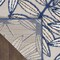 Homeroots 4' X 6' Navy Blue And Ivory Botanical Leaves Indoor Outdoor Area Rug 546652 - alternate 3