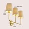 Jonathan Y Lila 26.5" 3-Light Traditional Coastal Scalloped Fabric Shade/Metal LED Vanity Light, Brass Gold/Brow JYL1609A - alternate 3