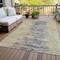 Homeroots 5' X 8' Pewter Silver And Gray Abstract Washable Indoor Outdoor Area Rug 582405 - alternate 2