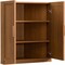 Homeroots Set Of Four Brown Wood Corner Accent Cabinet With Two Doors 712127 - alternate 2