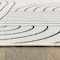 World Rug Gallery Modern Abstract Lines Weather Resistant Reversible Indoor/Outdoor Rug 2 ft x 7 ft Black WR110BLACK2X7 - alternate 5