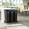 Suncast Commercial 23-Gallon Multi-Stream Trash Can, 3-Pack; Blue/Green/Black, 3PK TCN2030MS3PK - alternate 2