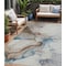 Homeroots 5' X 8' Beige And Blue Abstract Washable Indoor Outdoor Area Rug 617861 - alternate 1