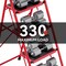 Wrightmaster 3.6 ft. Metal Lightweight Step Ladder, 9 ft. Reach, with Anti-slip Pedals, 330 lb. Load Capacity ZOR-4-RD-FBA - alternate 2
