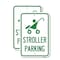 Signmission Reserved Stroller Parking With Graphic, 12'' X 18'' 2 Signs, Heavy Gauge Aluminum, 2PK A-1218-2PACK-22985 - alternate 1