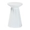 Baxton Studio Ulmer Metal Scalloped Side Table - Modern Round Accent Table for Indoor or Semi-Outdoor Use, White 259-14290-ZORO - alternate 1