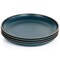 Gibson Home Rockabye 4 Piece Melamine Dinner Plate Set in Dark Teal 136601.04 - alternate 2