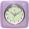 Infinity Instruments Square Retro Wall Clock, Lavender, 9.25 in 13228PU-4103 - alternate 1