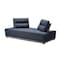 Homeroots Blue and Gray Ultimate Lounger Modular Sectional Sofa 473576 - alternate 3