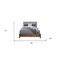 Homeroots Brown and Gray Solid Wood And Linen King Bed Frame 524796 - alternate 2
