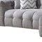 Homeroots Light Gray Boucle L Shaped Two Piece Sofa and Chaise Sectional With Toss Pillows 644521 - alternate 2