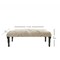 Homeroots 47in Cream and Black Cotton Upholstered Geometric Bench 483751 - alternate 3