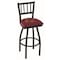 Holland Bar Stool Co 36" Blk Wrinkle Texas State Swivel Bar Stool, Jailhouse Back L01836TexsSt - alternate 1