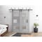Vdomdoors Sliding Closet Barn Bypass Doors 64 x 96in, Light Grey Oak W/ Frosted Glass, Sturdy 6.6ft Rails SETE6933BBB-OAK-6496 - alternate 1