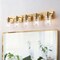 Jonathan Y Irving 36" 5-Light Seeded Glass/Iron Modern Contemporary LED Vanity Light, Brass Gold JYL7620D - alternate 3