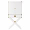 Homeroots 30in White Corner Display Stand With One Shelf And One Drawer 401687 - alternate 1