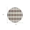 Homeroots 8' Brown Round Geometric Washable Indoor Outdoor Area Rug 577021 - alternate 4