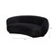 Leisuremod Faze Modern Curved Beige Velvet 3-Seater Sofa Couch, Fully Assembled FS75V-BL - alternate 3