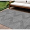 Homeroots 10' X 14' Charcoal And Silver Geometric Washable Indoor Outdoor Area Rug 598549 - alternate 1