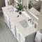 James Martin Vanities Bristol 72" Double Vanity, Bright White, w/ 3 CM Siberian Silestone Top w/FreePower Wireless Charger 157-V72-BW-FSFR - alternate 3