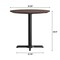 Flash Furniture 31.25" Round Tabletop, Seamless Surface Technology, Dark Brown with 22x22 Black Table Height X-Base ST-RD31-WBR-T2222-GG - alternate 5