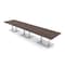 Skutchi Designs Rectangle Conference Table With Power Unit, 48 in W, 192 in L, Brown HAR-REC-48X192-DOU-H3041-NA - alternate 1